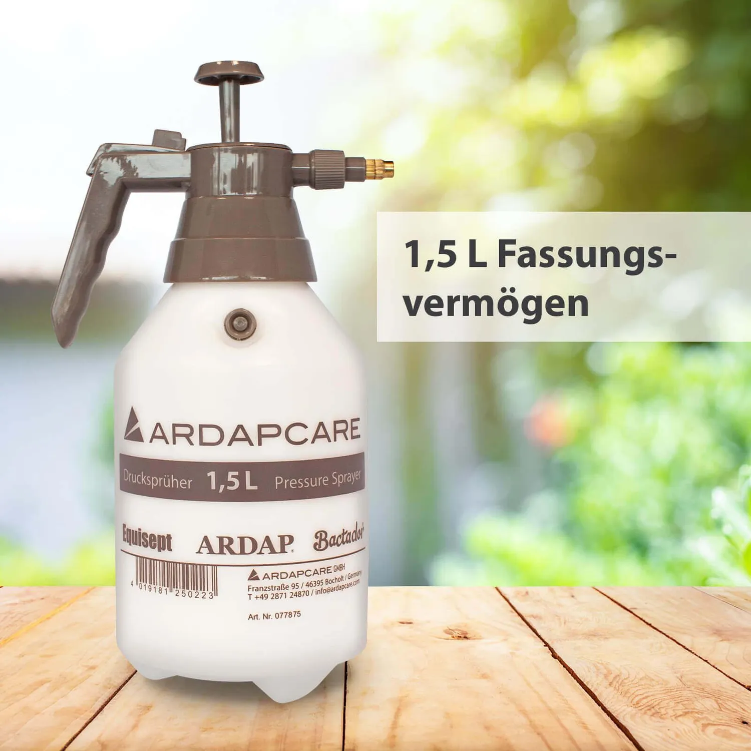 ARDAP Care Drucksprüher pompa 1,5 l ottone giardino