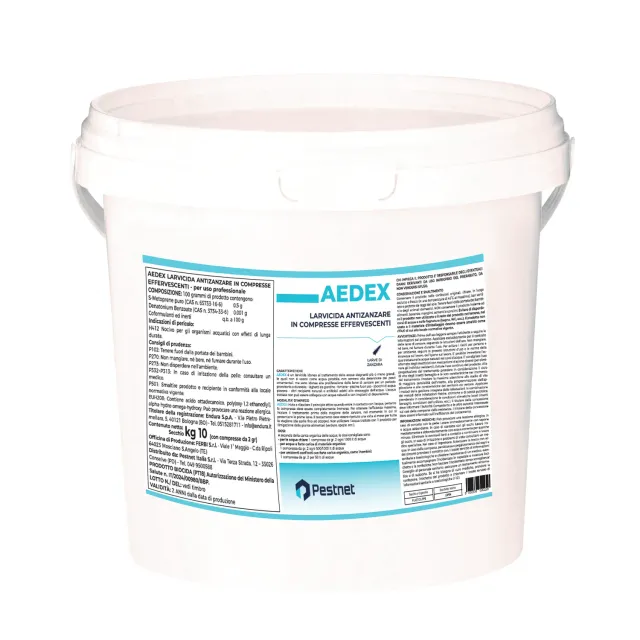 Pestnet Aedex compresse larvicida zanzare stagnanti