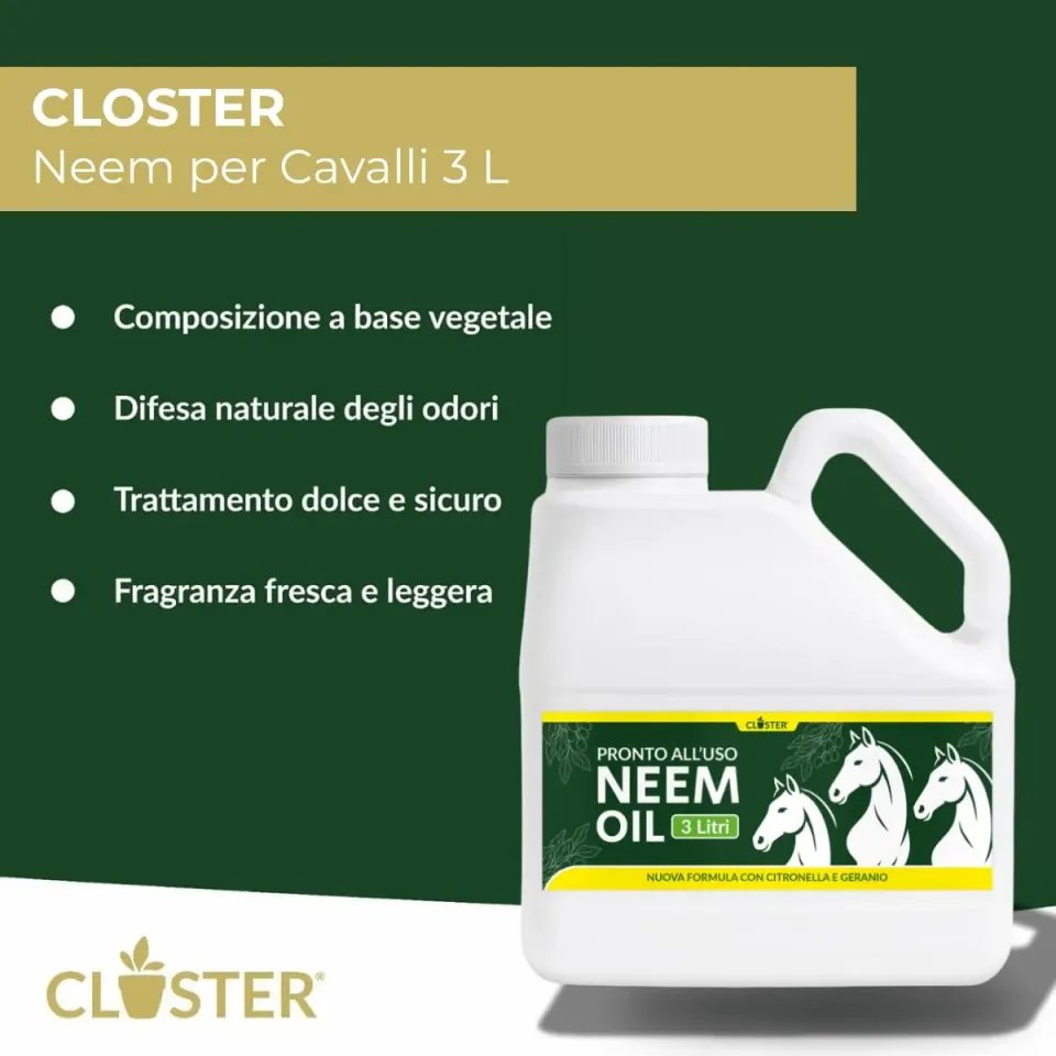 Closter olio di neem cavalli spray 3 L naturale