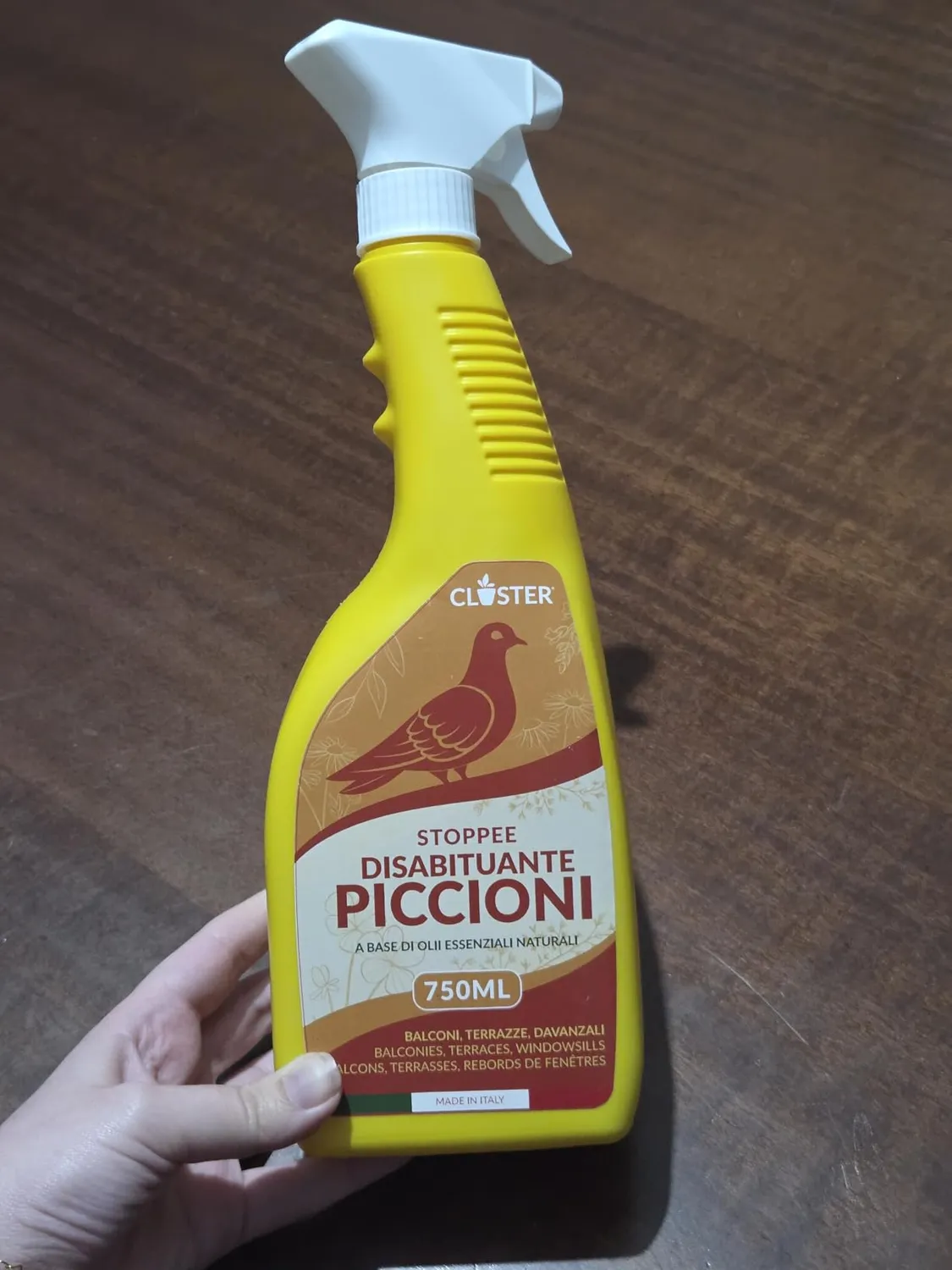 Closter spray scaccia piccioni repellente 750 ml naturale