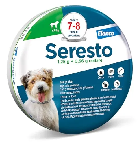 Elanco Seresto collare antiparassitario cani fino a 8 kg