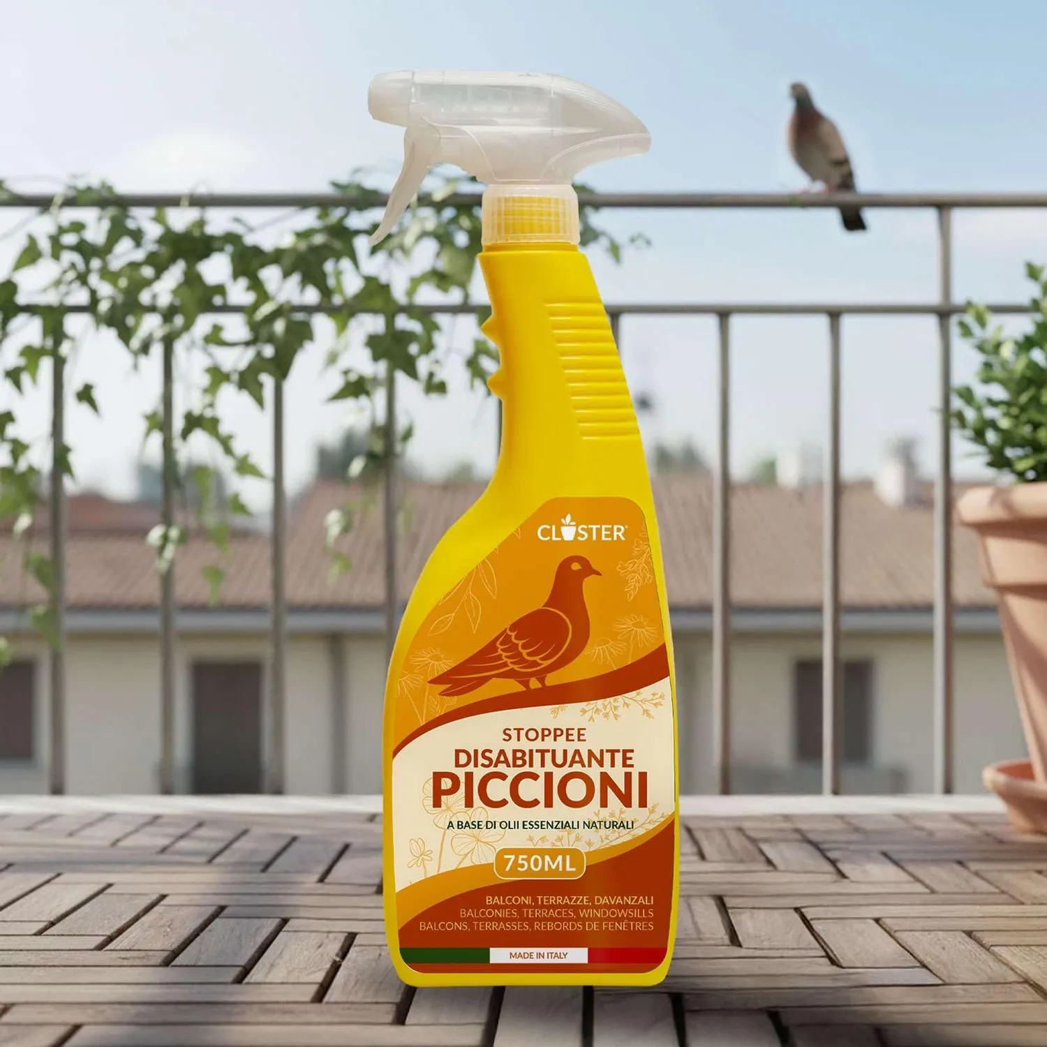 Closter spray scaccia piccioni repellente 750 ml naturale