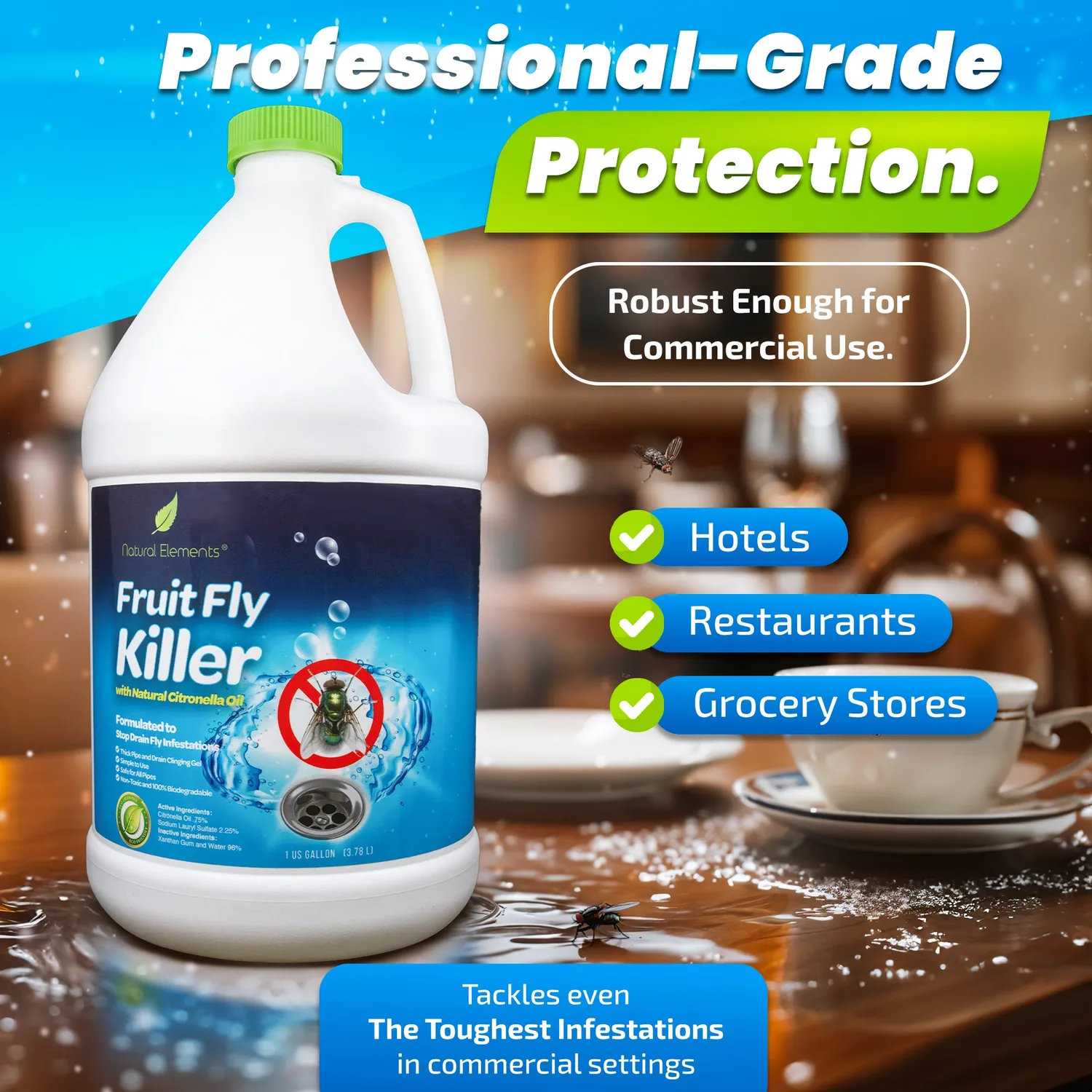Natural Elements Fruit Fly Killer gel moscerini 3,78 L citronella