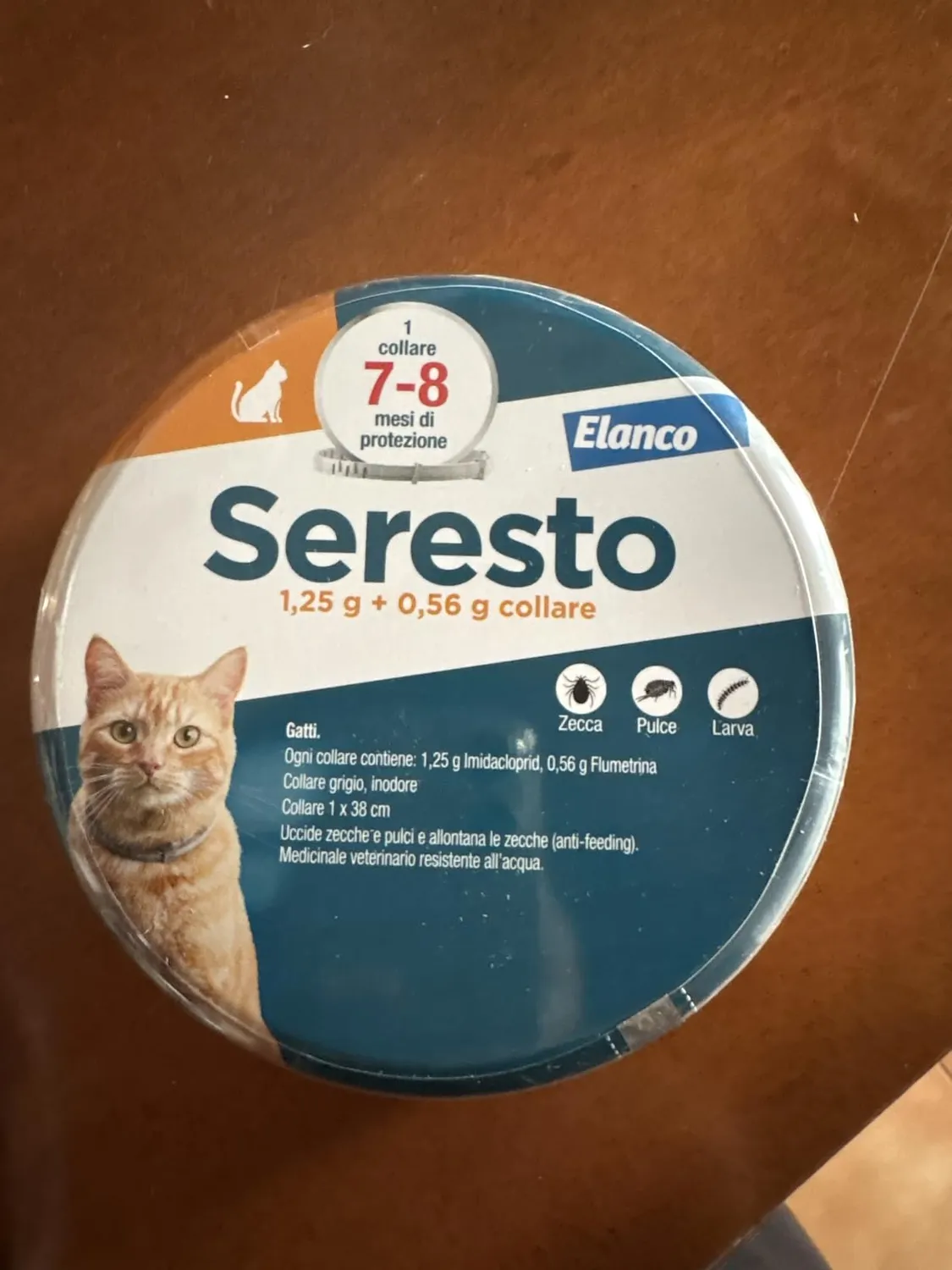 Elanco Seresto collare antiparassitario gatto 8 mesi grigio