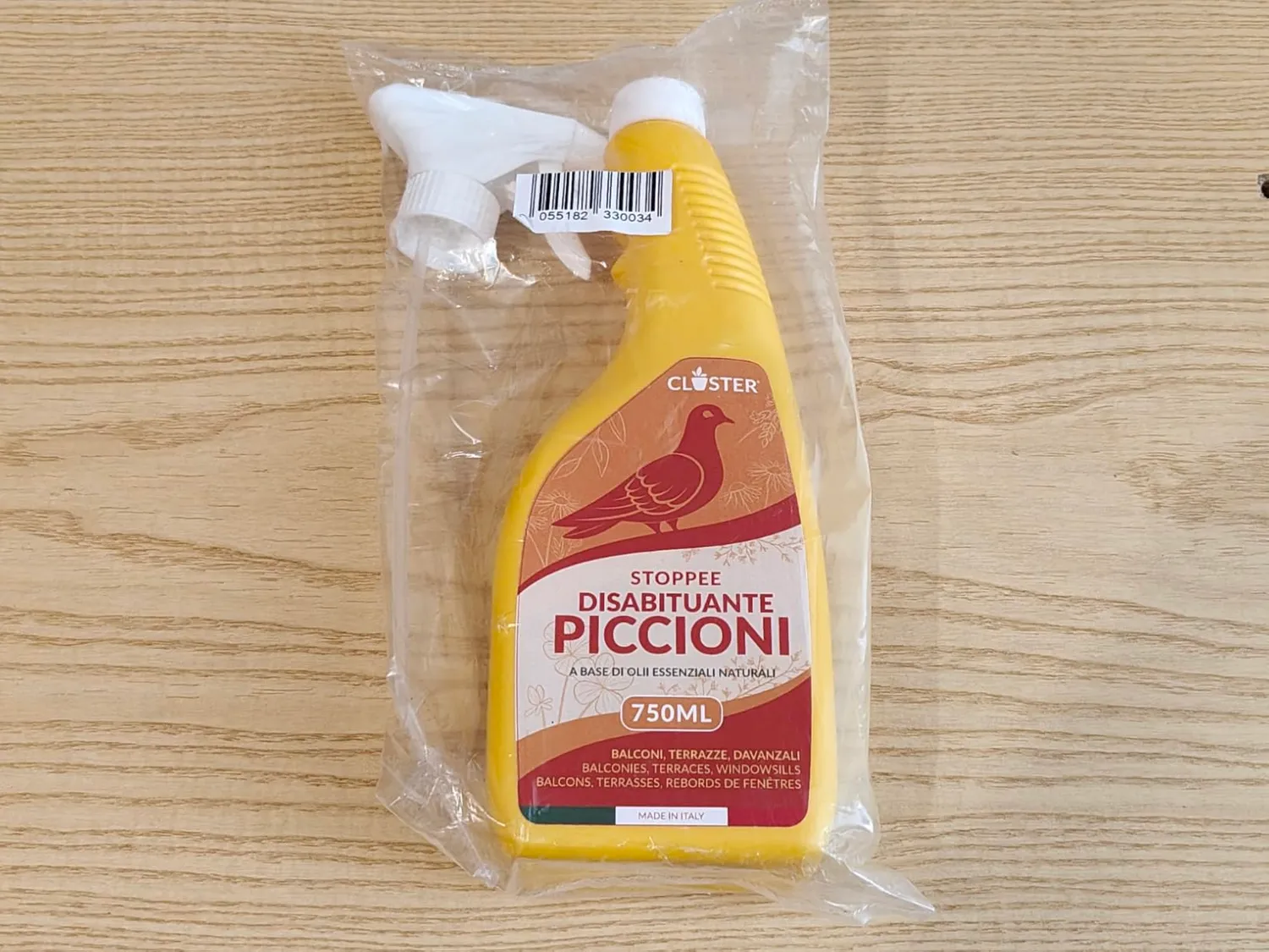 Closter spray scaccia piccioni repellente 750 ml naturale
