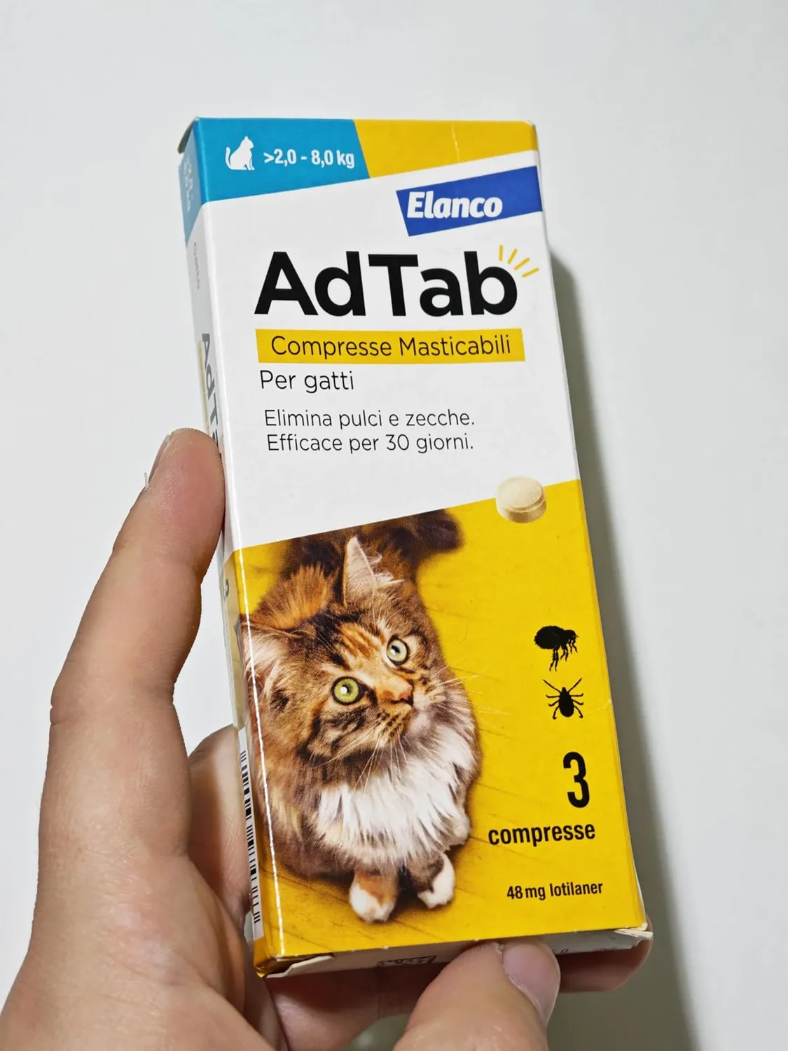 Elanco AdTab gatto 0,5-2 kg compresse masticabili 3 pz