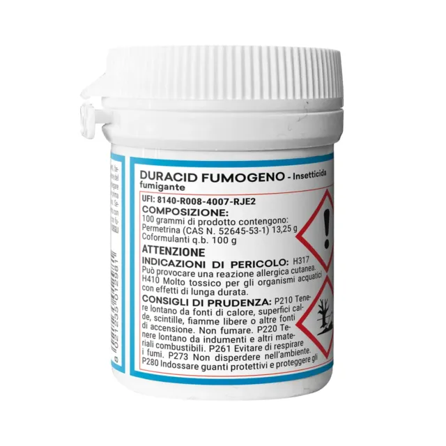 Vebi Duracid Fumogeno Insetticida 11 g Ampio Spettro