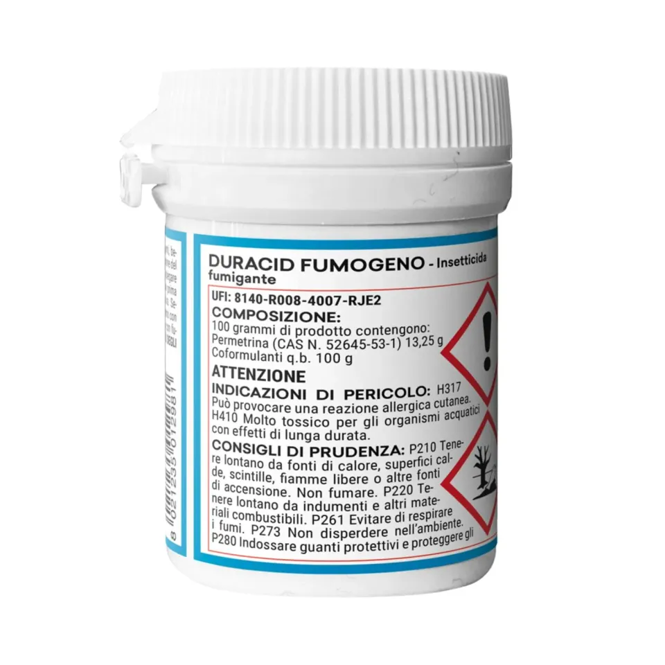 Vebi Duracid Fumogeno Insetticida 11 g Ampio Spettro