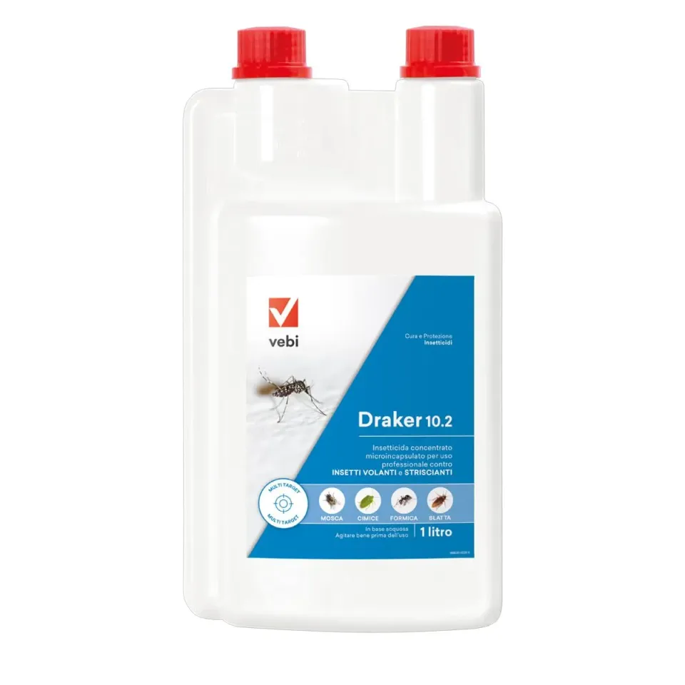 Vebi Draker 10.2 insetticida concentrato 1 litro zanzare blatte