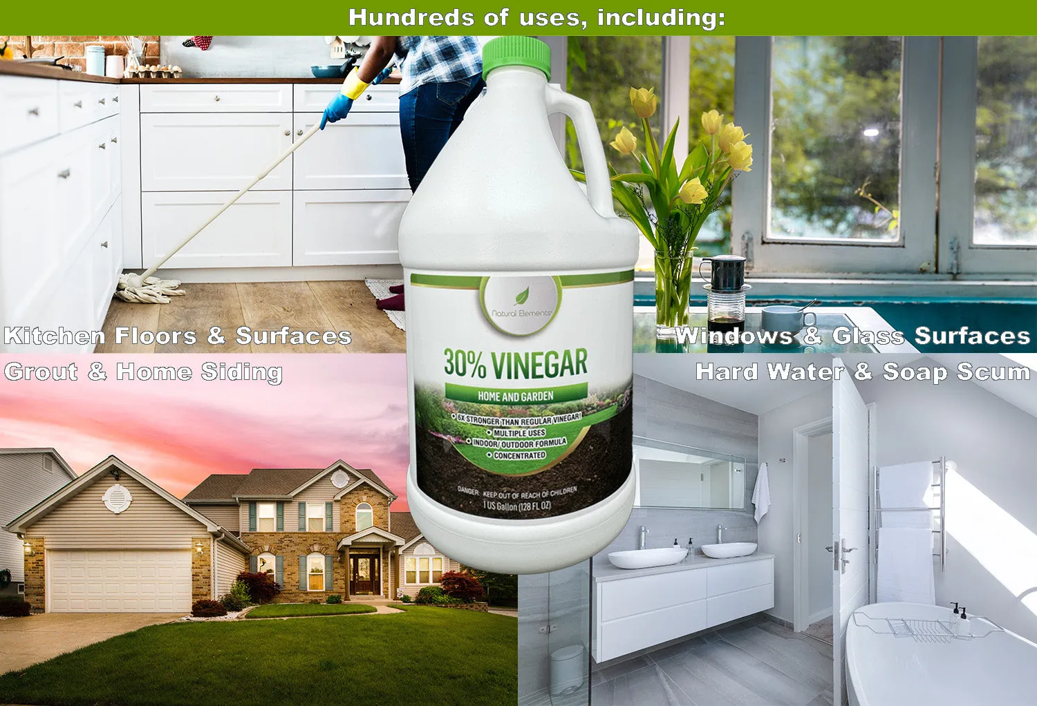 Natural Elements aceto 30% multiuso casa giardino 3,78 L
