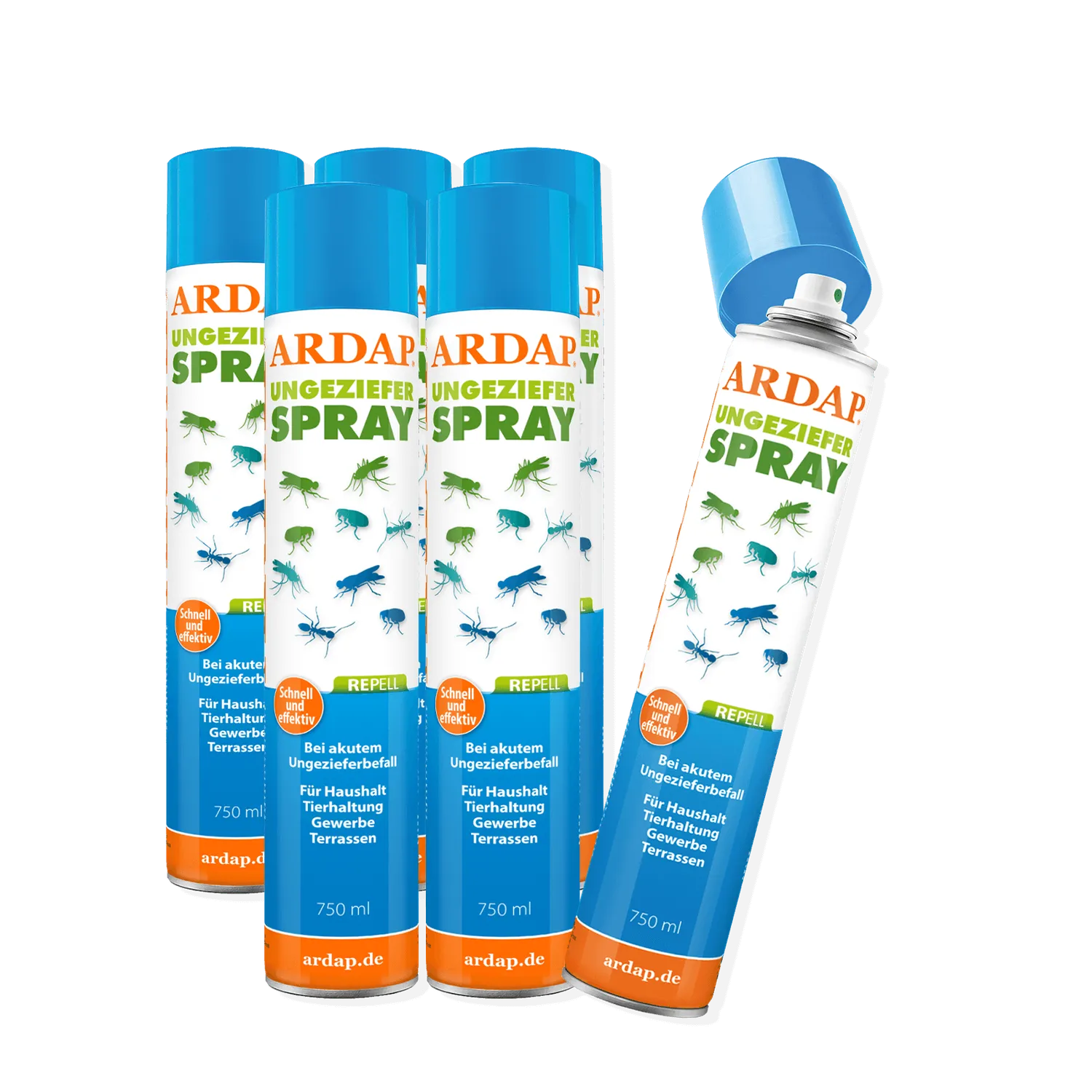 ARDAP Repell Spray Insetti 2 x 750 ml repellente
