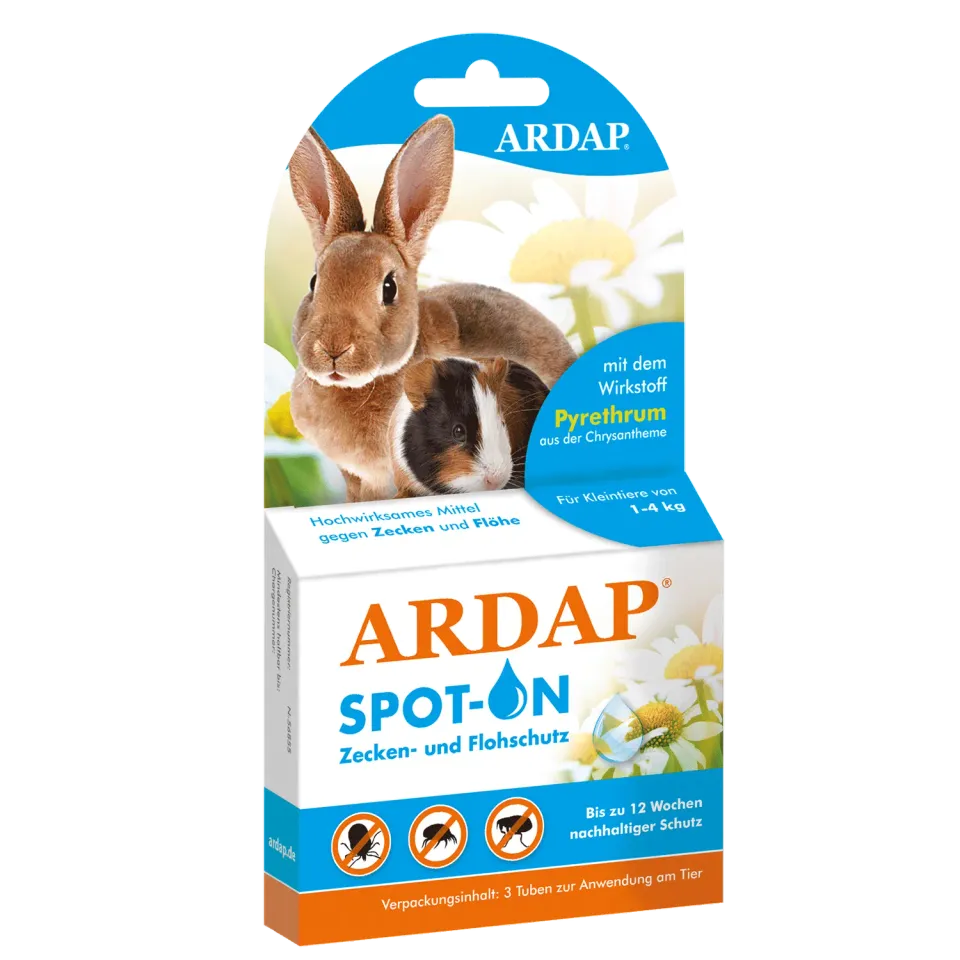 ARDAP Spot-On antiparassitario roditori 3 pipette al piretro